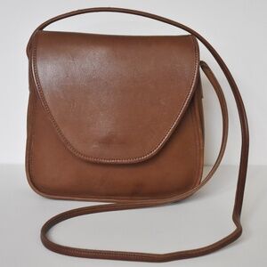 Vintage Coach Leatherware Lindsay Britsh Tan Leather Crossbody Bag